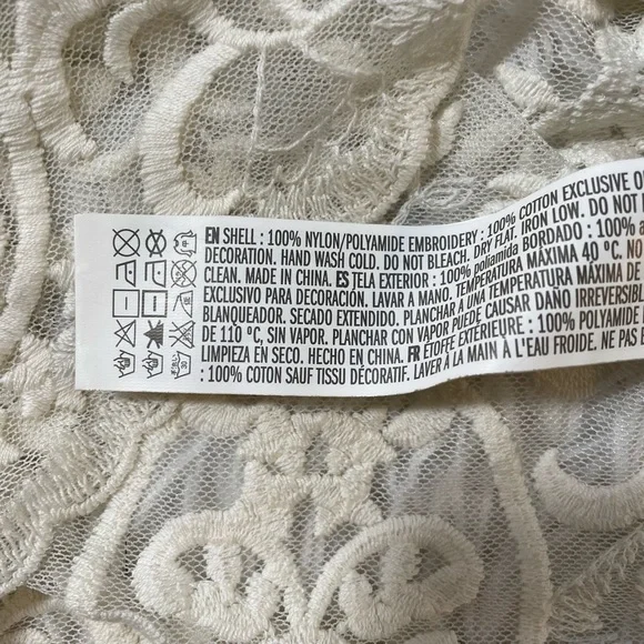 Forever 21 Whimsigoth Y2K Fairy Boho Festival Ethereal Western Resort Lace Top S - Picture 8 of 9